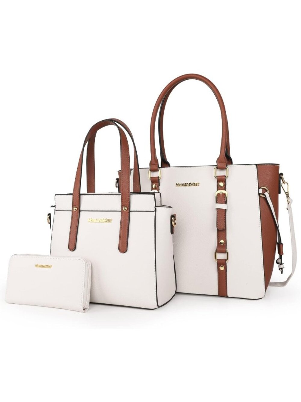 Stylish 3PCS Women's Tote Bag, Wallet & Shoulder Satchel Handbag Set